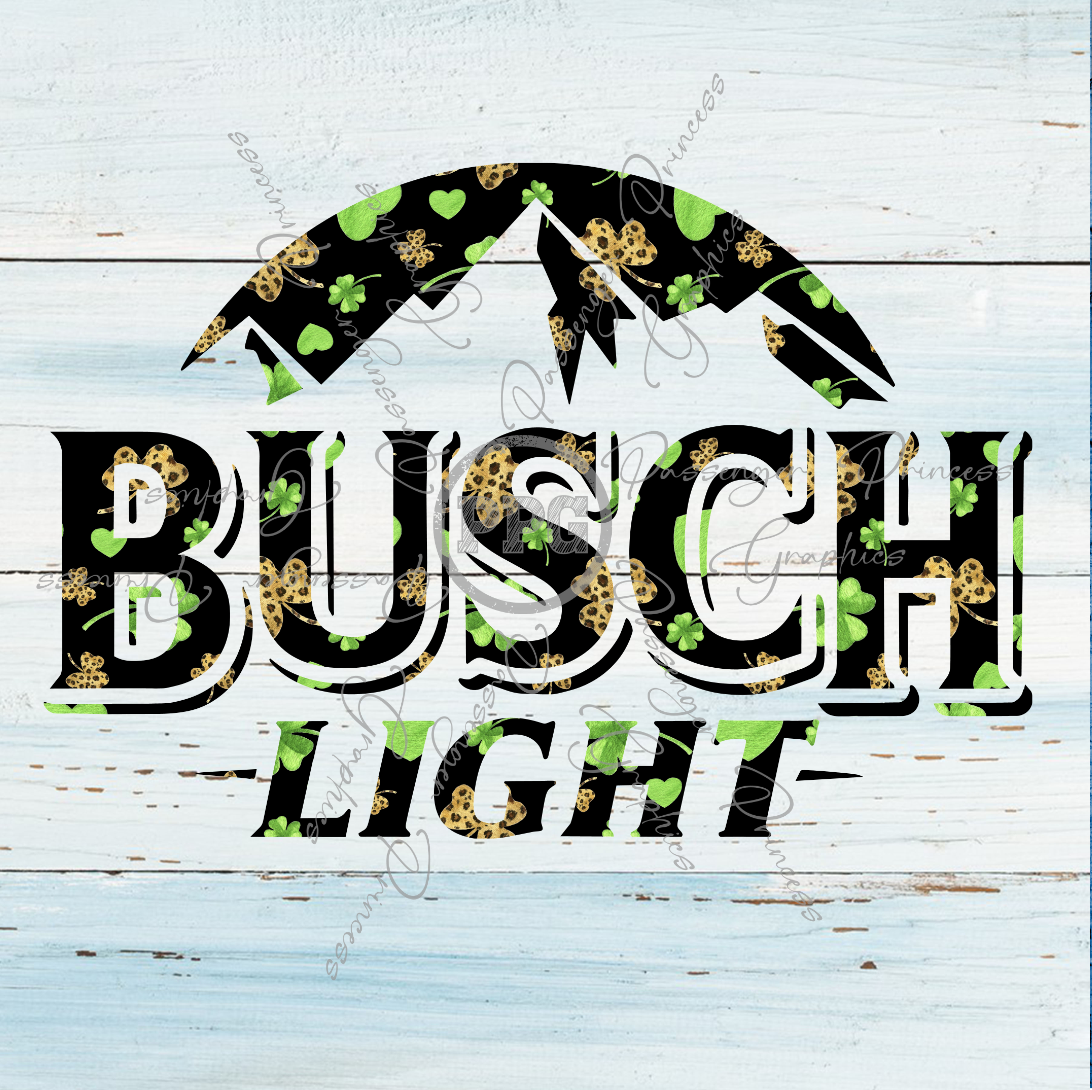 Busch Light Shamrocks PNG File