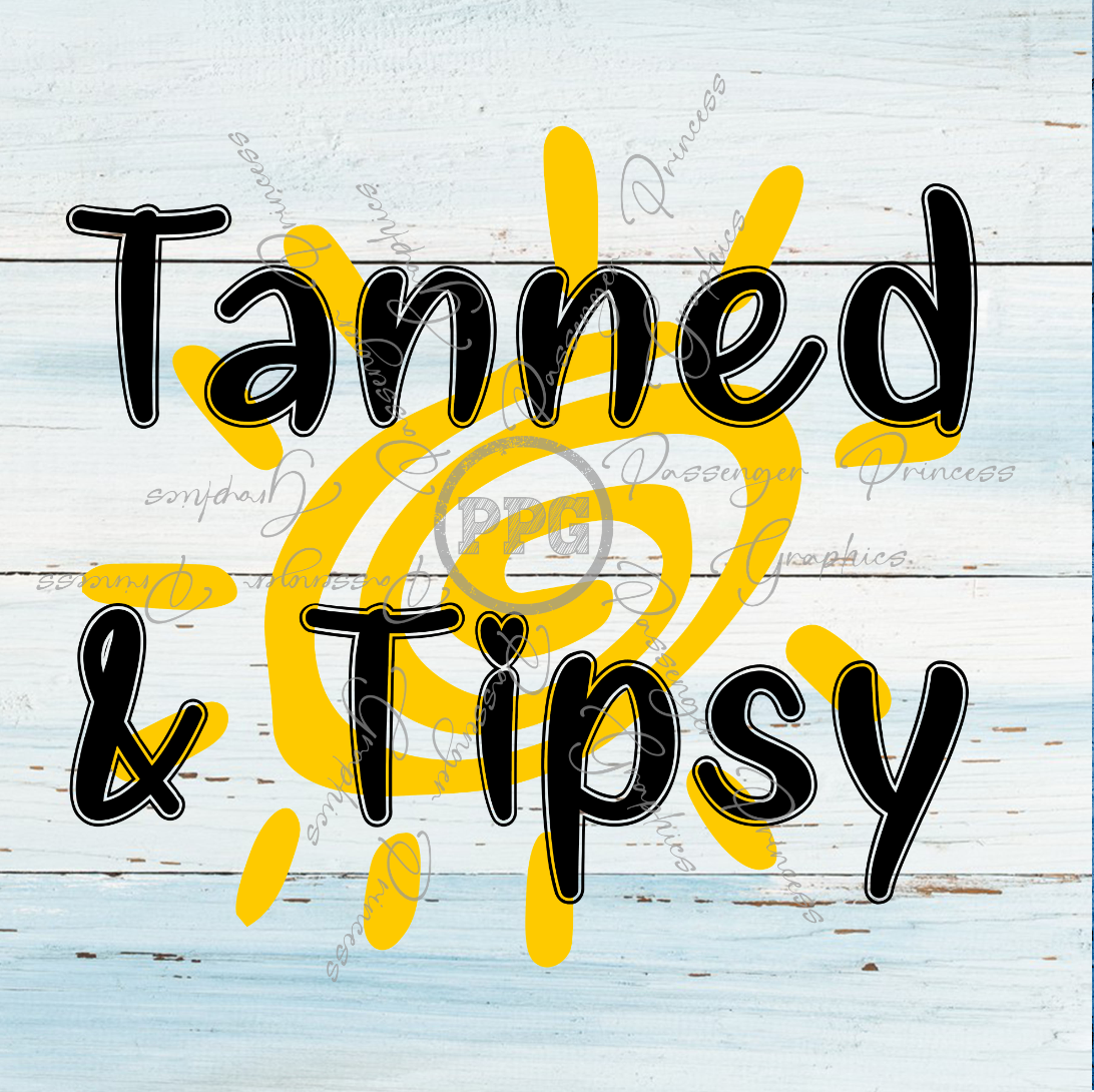 Tanned & Tipsy PNG File