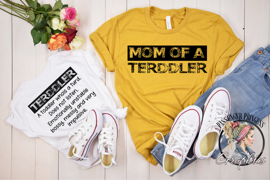 Mom Of A Terddler - Terddler ( Mommy/Me 2 Designs ) PNG Download