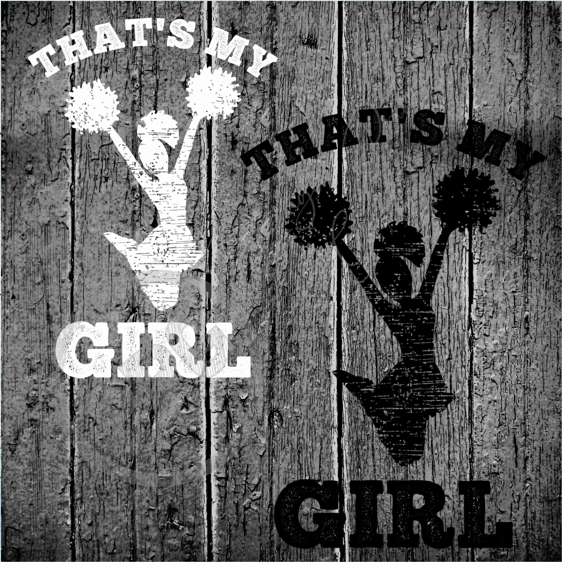 That's My Girl Cheerleader ( Black & White Files ) PNG Download