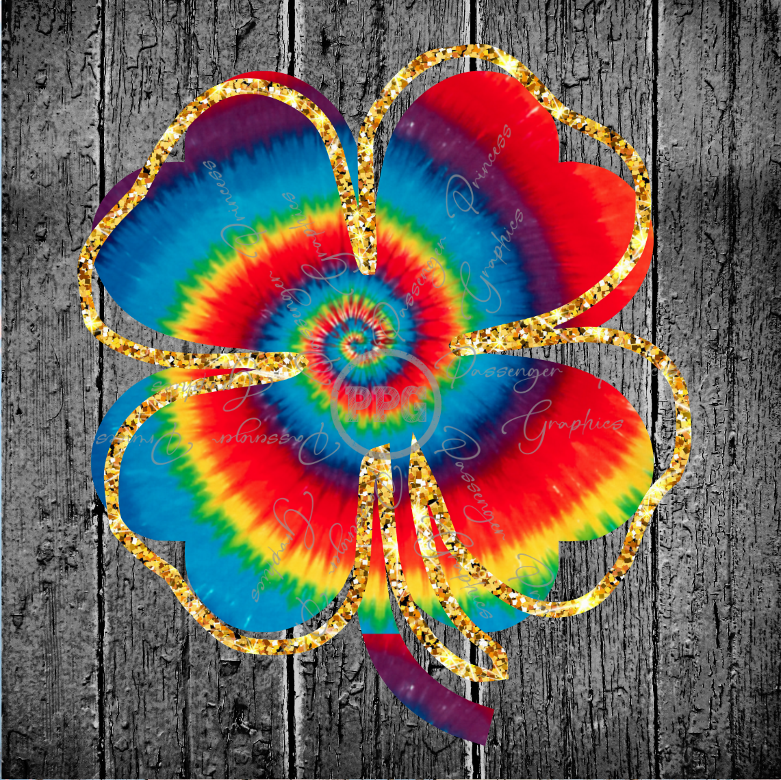 Tie Dye Shamrock PNG Download