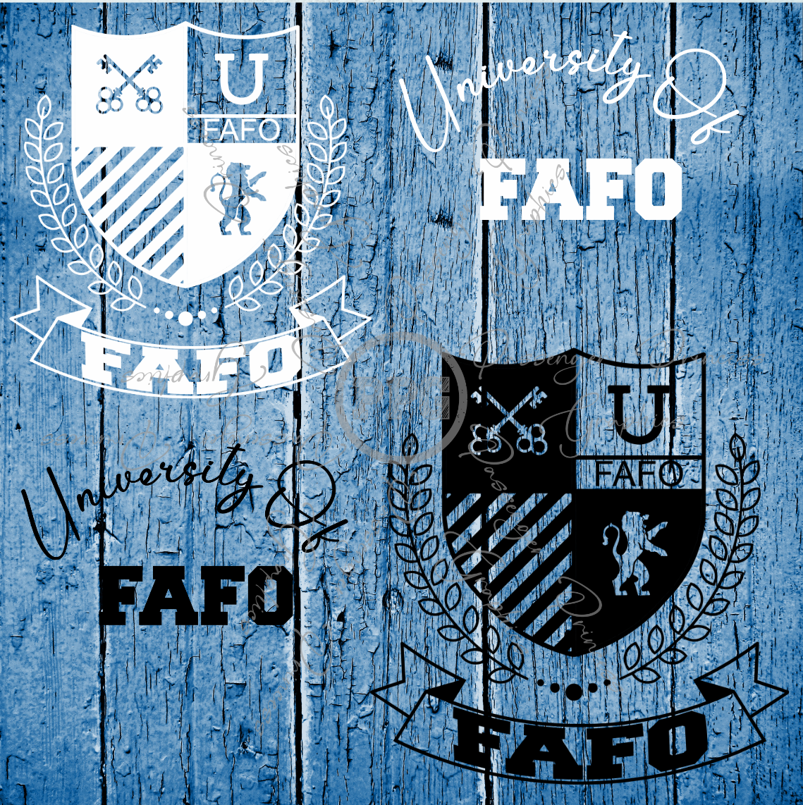 University Of FAFO ( Black & White Files) PNG Download