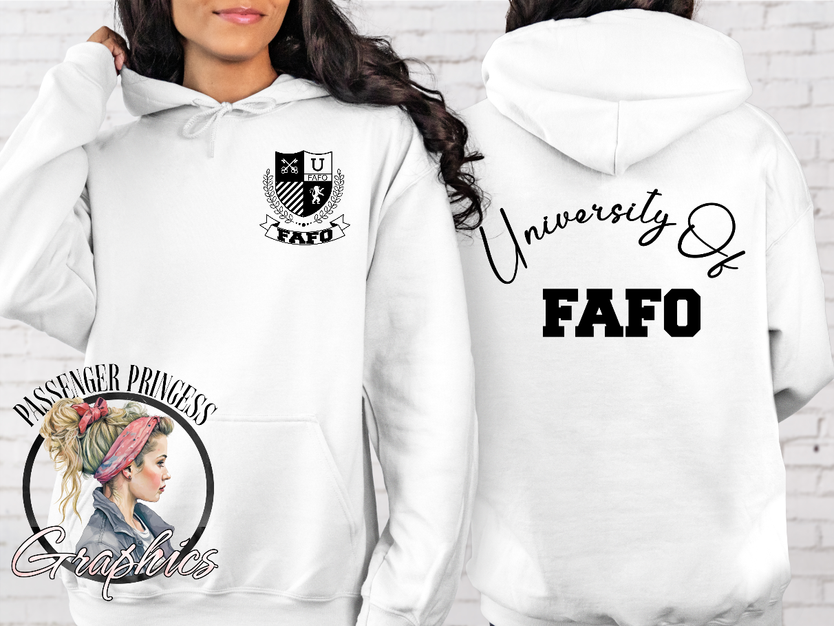 University Of FAFO ( Black & White Files) PNG Download