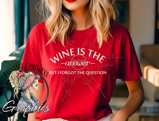 Wine Is The Answer What Was The Question ( Black & White Versions ) PNG File